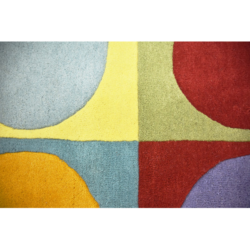 Polkas Hand Made Kids Wool Rug