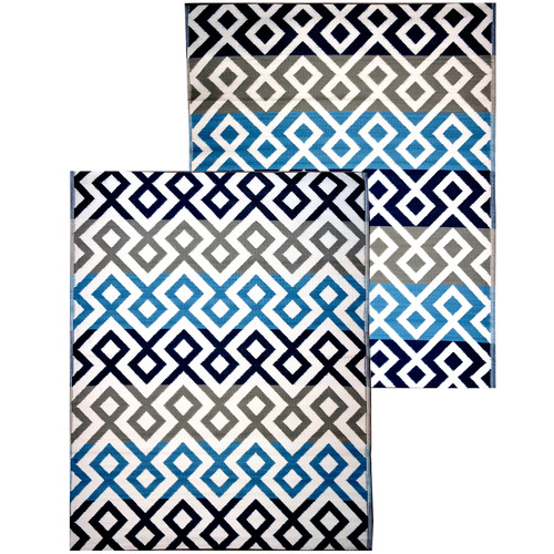Blue & Grey Chatai Classic Reversible Rug