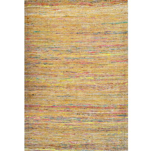 Natural & Gold Kerla Hand Woven Jute & Silk Rug