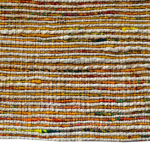 Natural & Gold Kerla Hand Woven Jute & Silk Rug