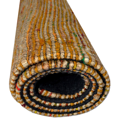 Natural & Gold Kerla Hand Woven Jute & Silk Rug