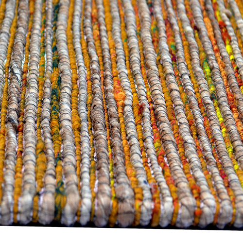 Natural & Gold Kerla Hand Woven Jute & Silk Rug