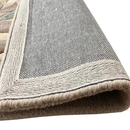 Beige Avolon Hand Woven Wool Round Rug