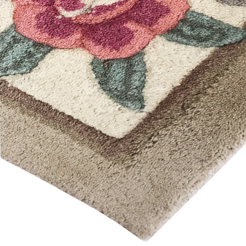 Beige Avolon Hand Woven Wool Round Rug