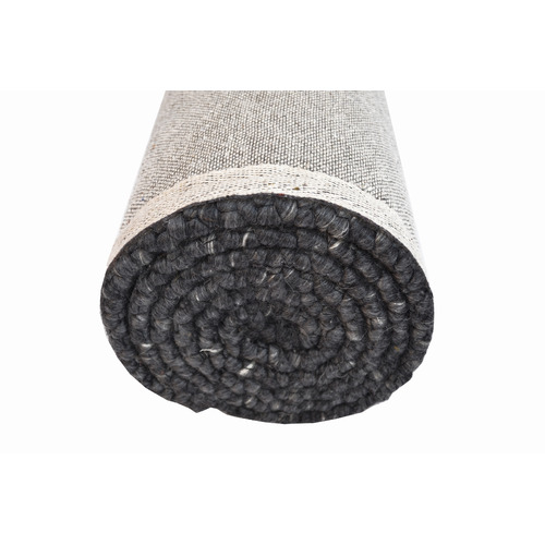 ArtisanDecor Charcoal Adelaide Hand Woven Wool Rug ...