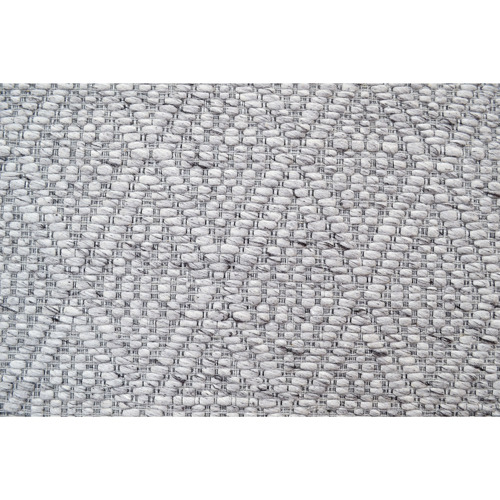 Ash Grey Barfi Hand-Woven Cotton-Blend Rug