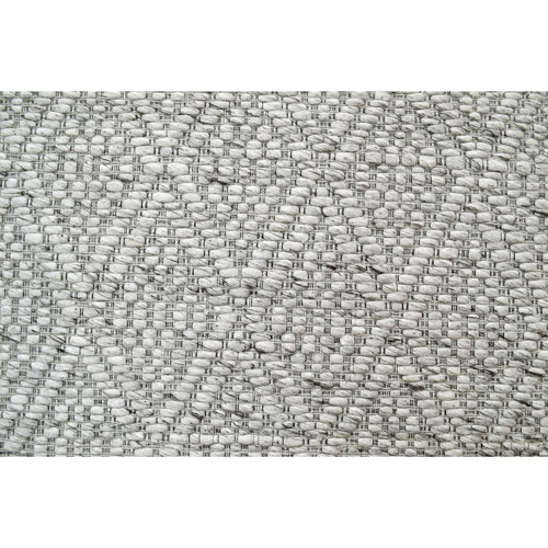 Ash Grey Barfi Hand-Woven Cotton-Blend Rug