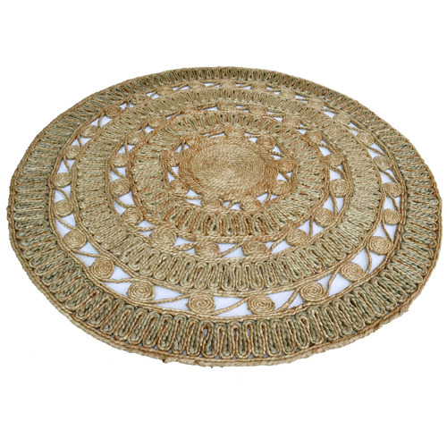 Boulevarde Rugs Natural Kerla Doyle Hand-Woven Jute Reversible Round ...