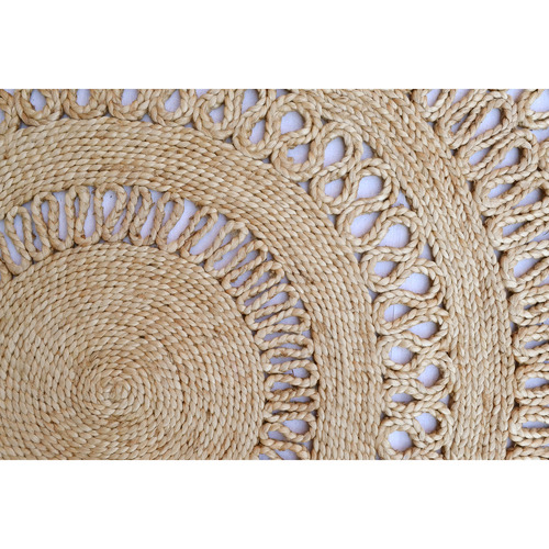 Natural Kerla Lovell Hand-Woven Jute Reversible Round Rug