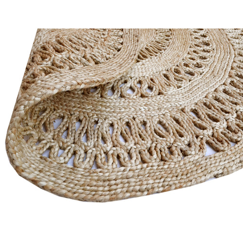 Natural Kerla Lovell Hand-Woven Jute Reversible Round Rug