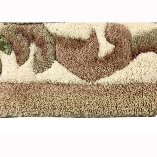 Beige Avolon Hand-Carved Wool Rug