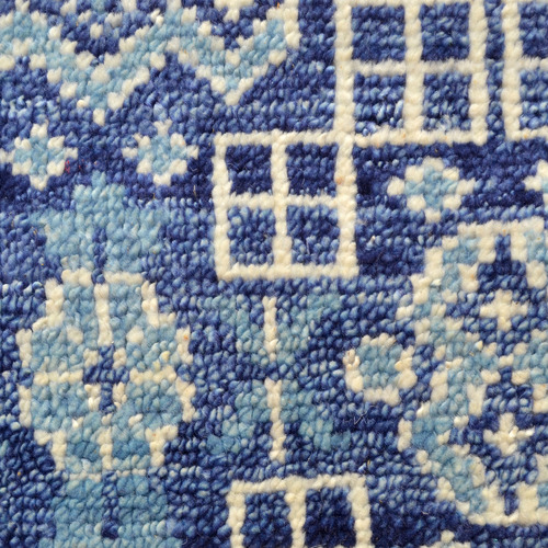 Blue Jaipur Qumi Hand-Knotted Wool Rug