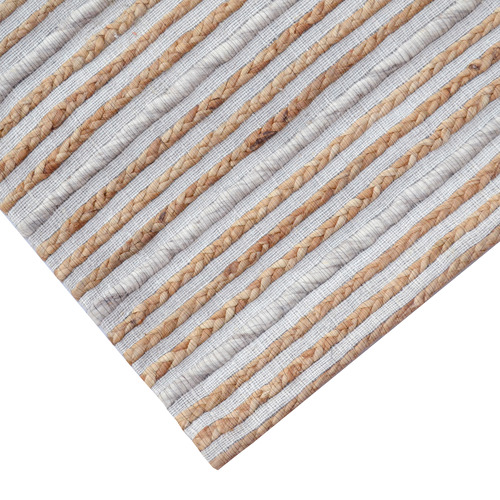 Natural Grey Anah Radiant Handwoven Wool & Jute Rug