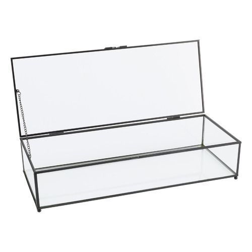 VTWonen Clear Glass Storage Box with Black Frame | Temple & Webster
