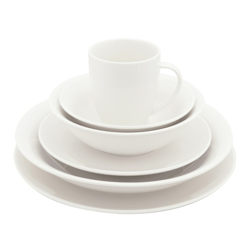 36 Piece Classic White Porcelain Dinnerware Set | Temple & Webster