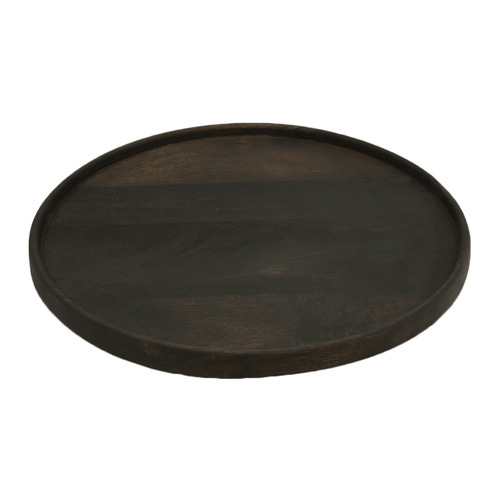 VTWonen Black 40cm Mango Wood Plate | Temple & Webster