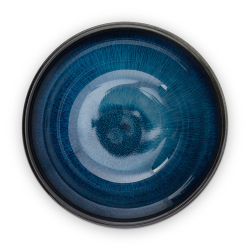 Set of 4 Dark Blue 12.5cm Bowl on Foot