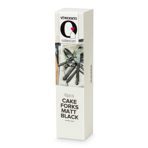 Matte Black Set of 6 Tea Forks
