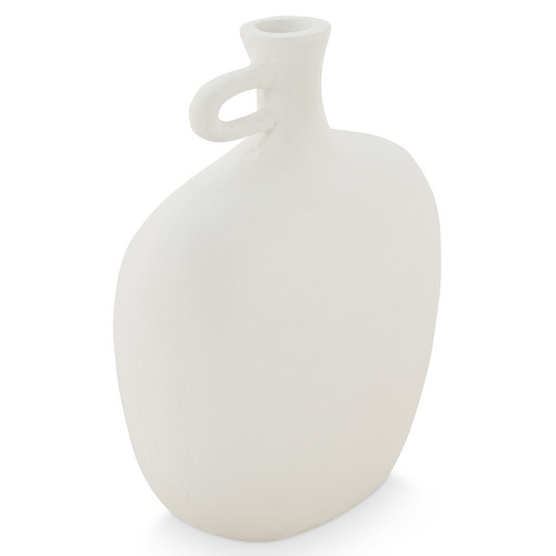 Matte White Ecomix Decorative Sculpture Vase