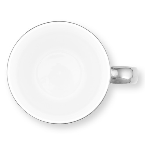 Silver 400ml Porcelain Mugs