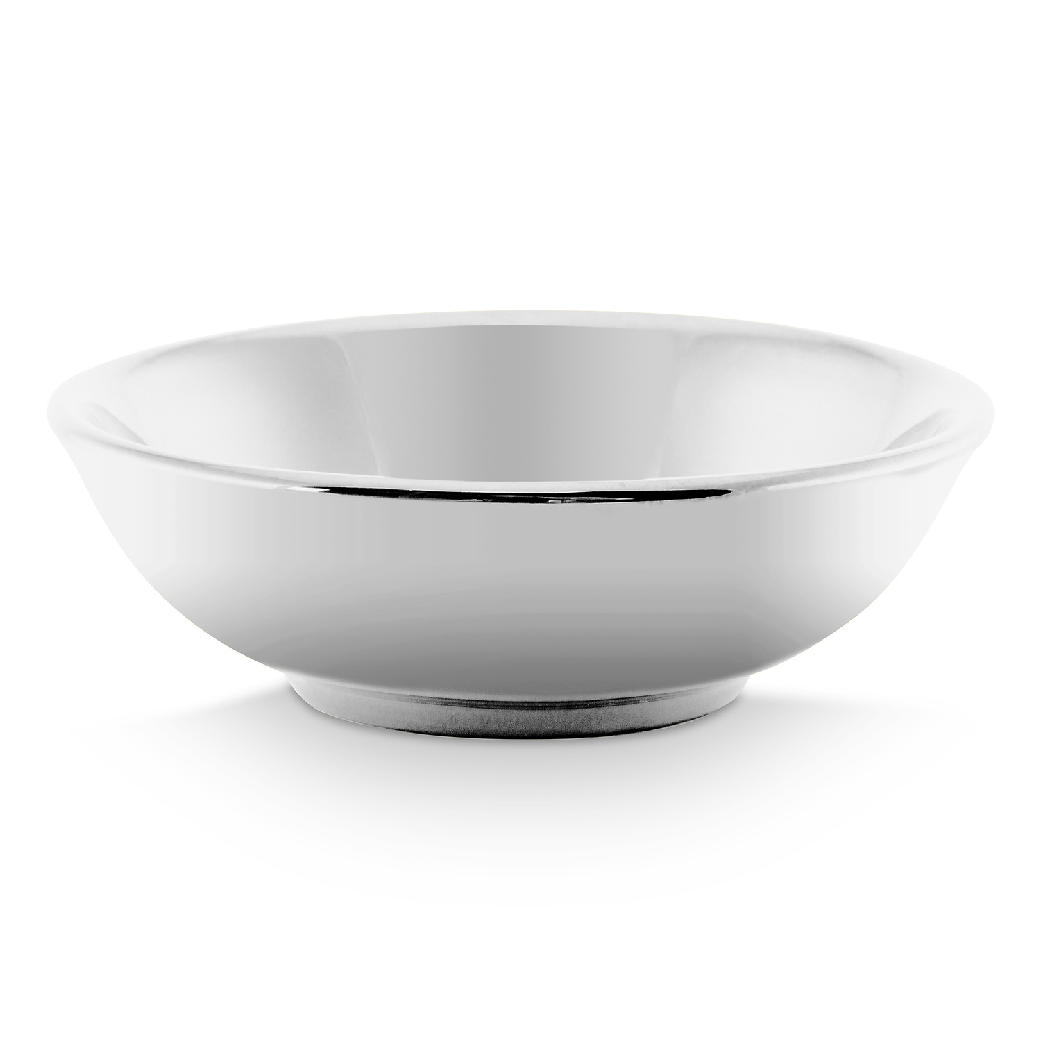 Silver 7.2cm Porcelain Tea Tip & Sauce Bowls