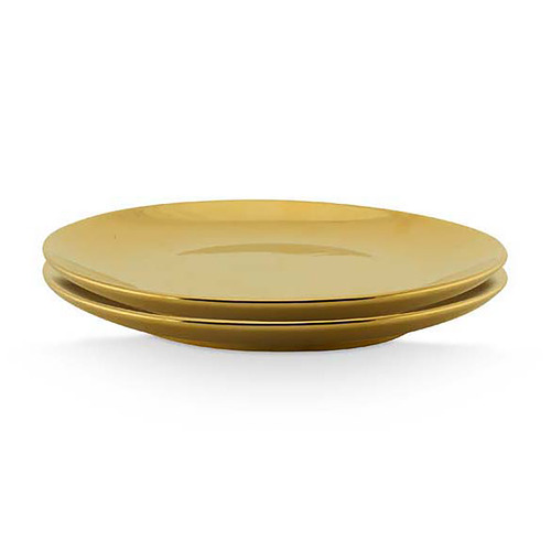 Gold 20cm Porcelain Dinner Plates