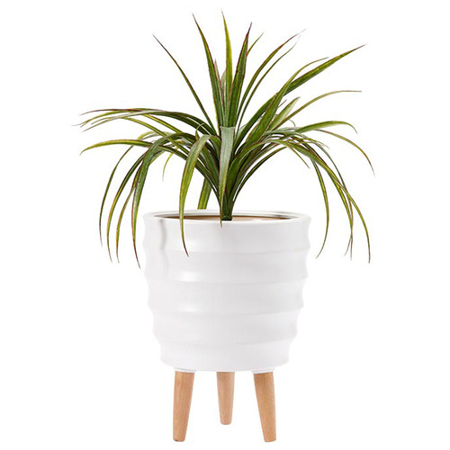 Ladelle Modern Ripple Footed Planter Pot | Temple & Webster