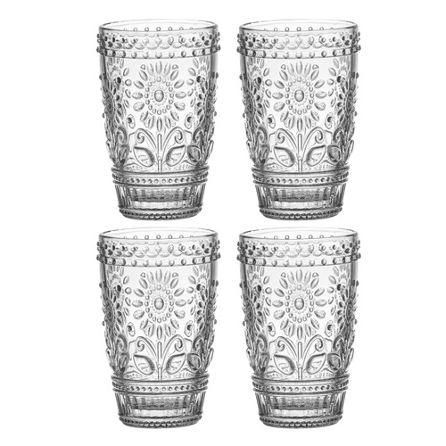 Ladelle Clear Sunflower 310ml Highball Tumblers | Temple & Webster