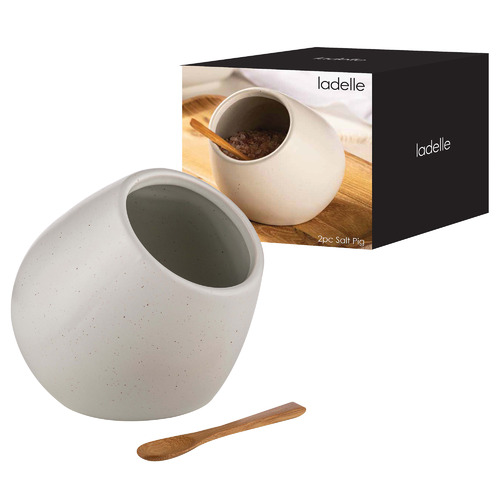 2 Piece Nestle Salt Pig with Spoon Set