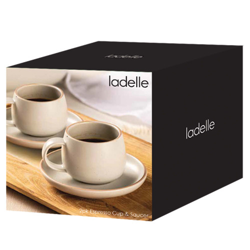 4 Piece Nestle Espresso Cup & Saucer Set