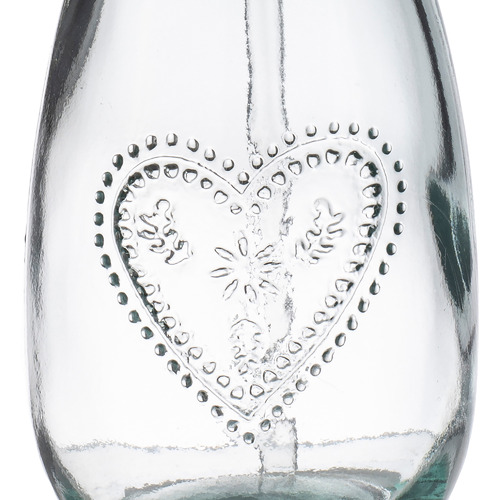 Eco Hearts 600ml Glass Bottle