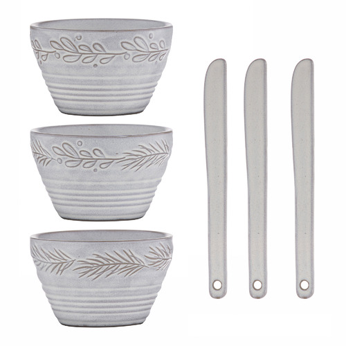 6 Piece Croft 10cm Bowl & Spreader Set