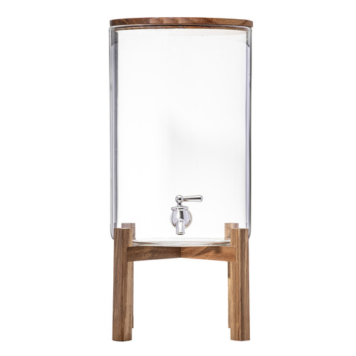 Ladelle Gather 8L Glass & Acacia Wood Drink Dispenser | Temple & Webster