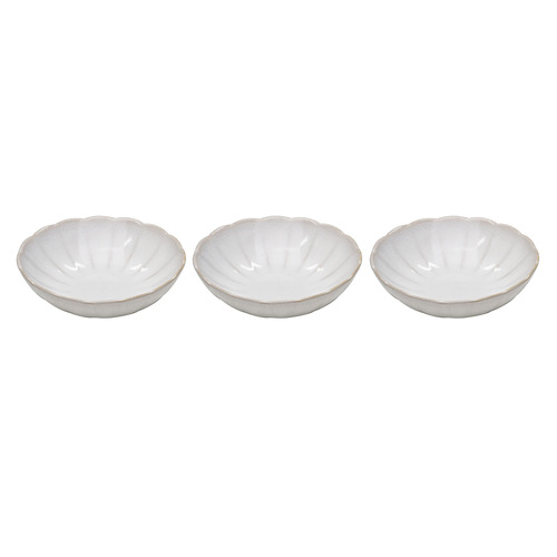Marguerite Stoneware Shallow Bowls