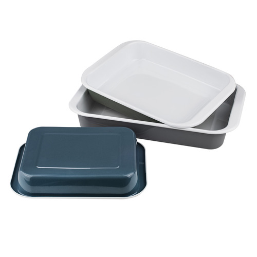 3 Piece Visto Enamel Baking Dish Set