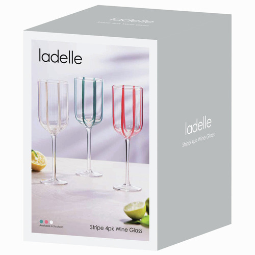 Stripe Wine Glasses