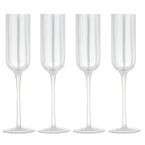 Stripe Champagne Glasses