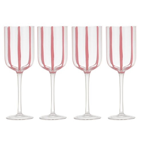 Stripe Wine Glasses