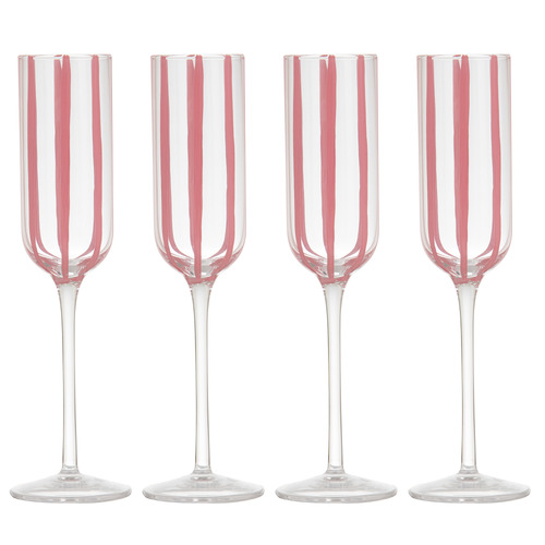 Stripe Champagne Glasses