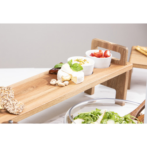 Gather Acacia Woodsias Plank Serving Board with Bowls