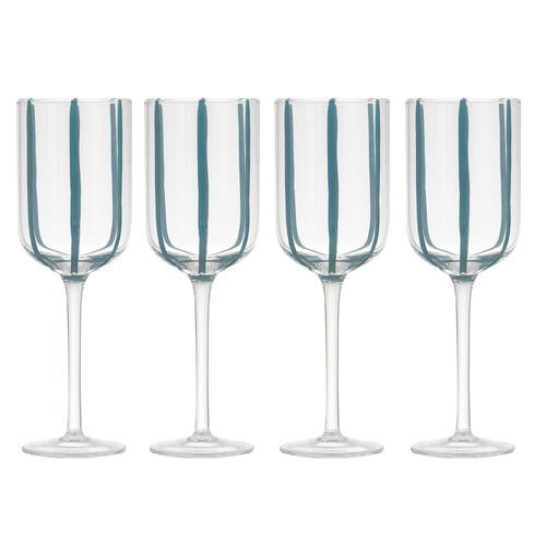 Stripe Wine Glasses