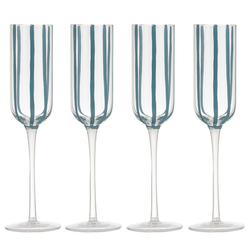 Stripe Champagne Glasses