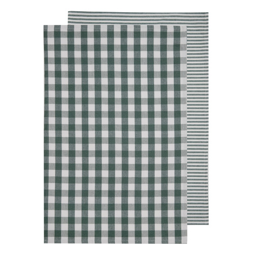2 Piece Eco Gingham Kitchen Towel Set