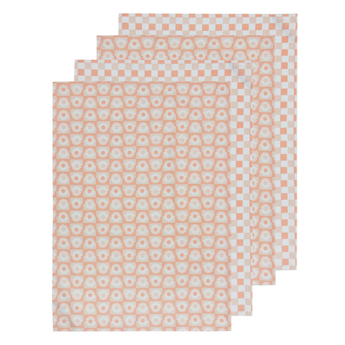 4 Piece Daisy Kitchen Towel Set