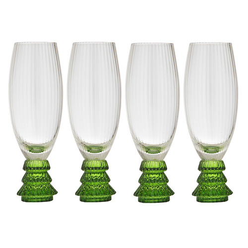 Garland Xmas Tree Champagne Glasses