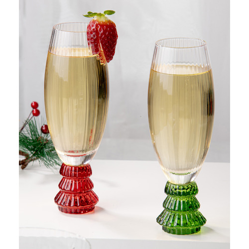 Garland Xmas Tree Champagne Glasses