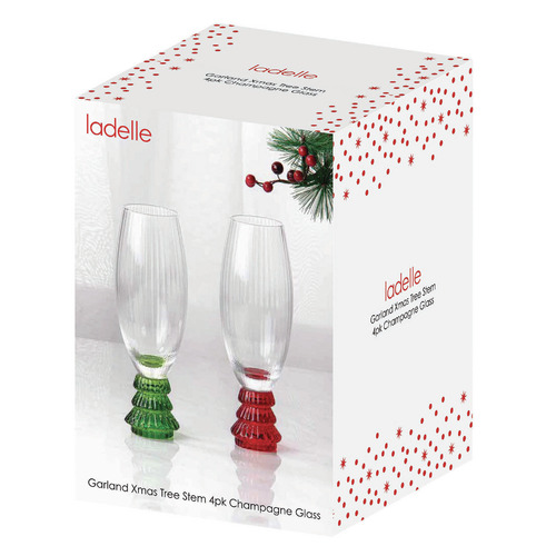 Garland Xmas Tree Champagne Glasses