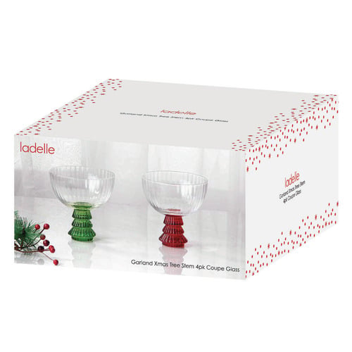 Garland Xmas Tree Coupe Glasses