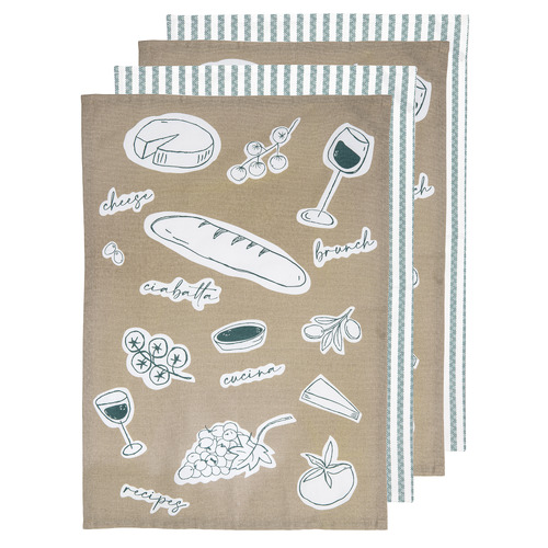 4-Piece-A-Long-Lunch-Cotton-Kitchen-Towel-Set