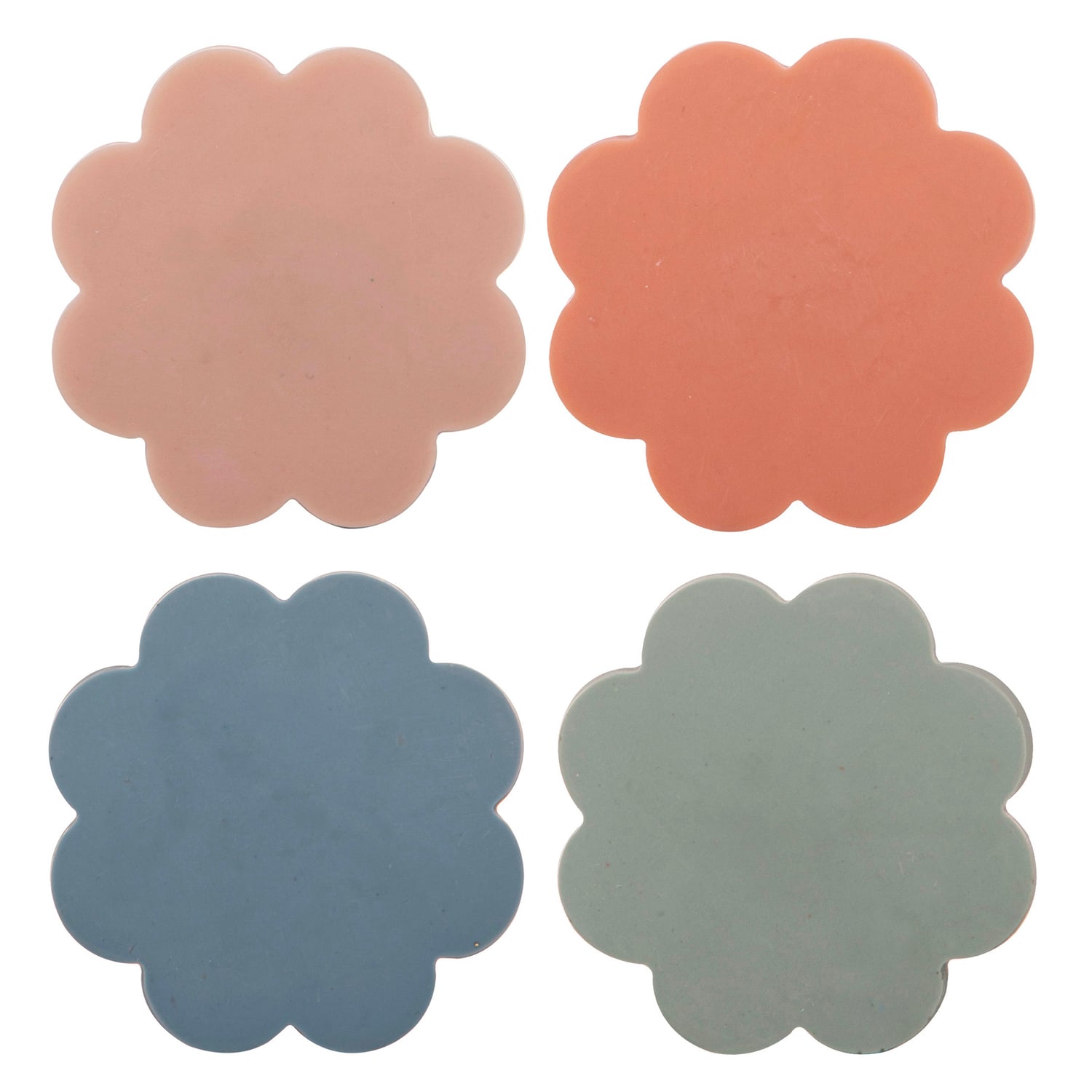 4 Piece Panama Flower Coaster Set